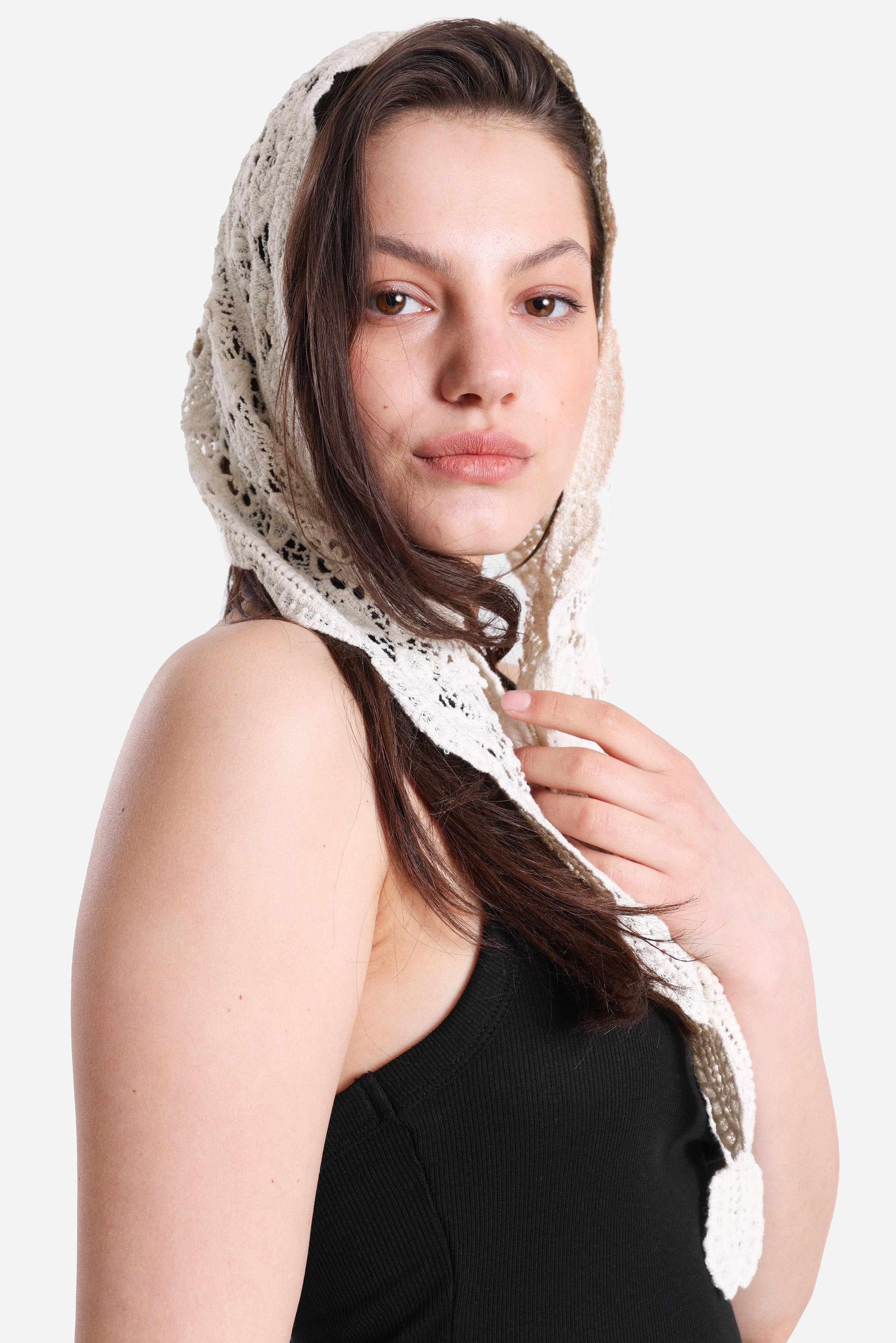 Sciarpa in crochet - Cream