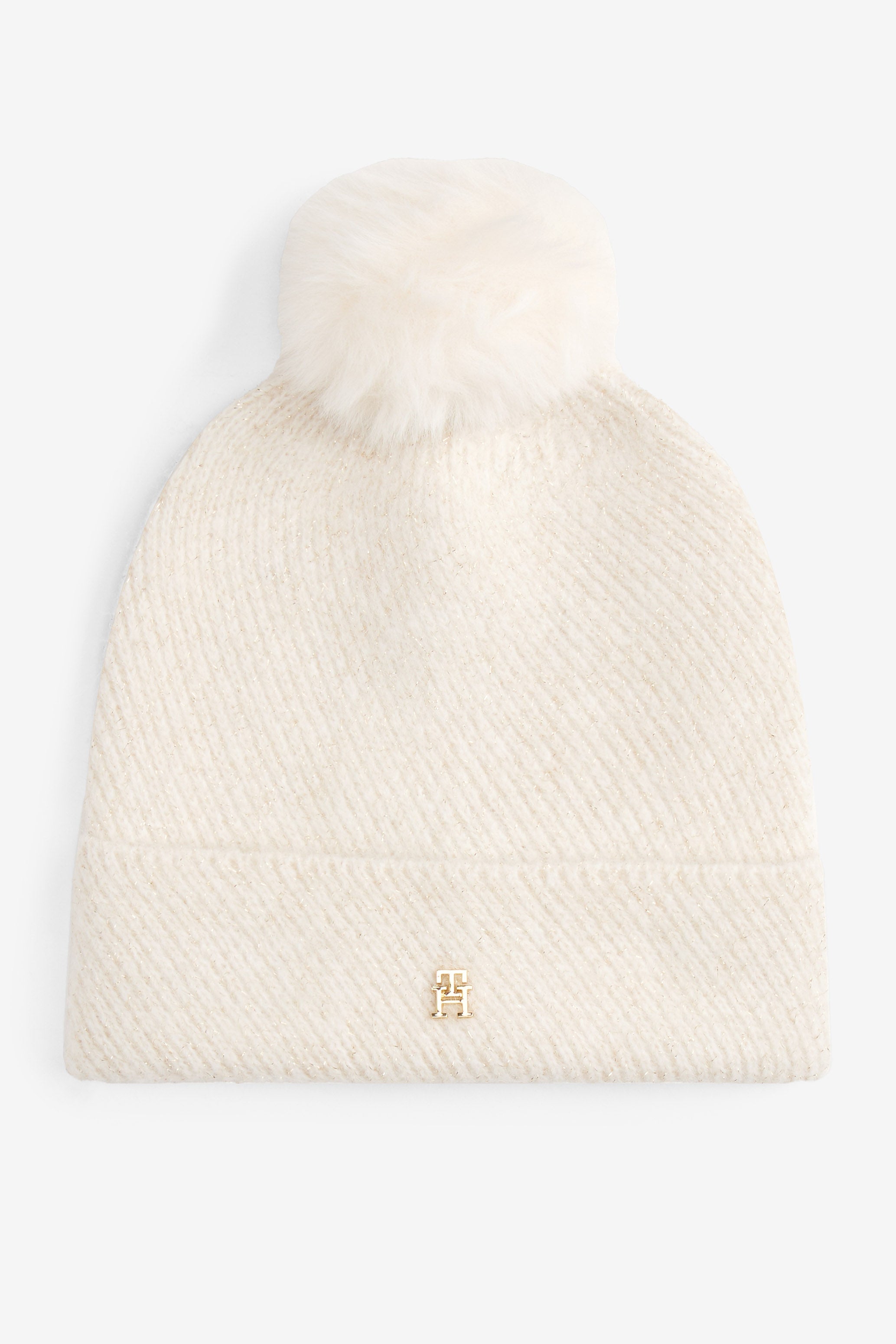 Pom-Beanie - Ivory Silk