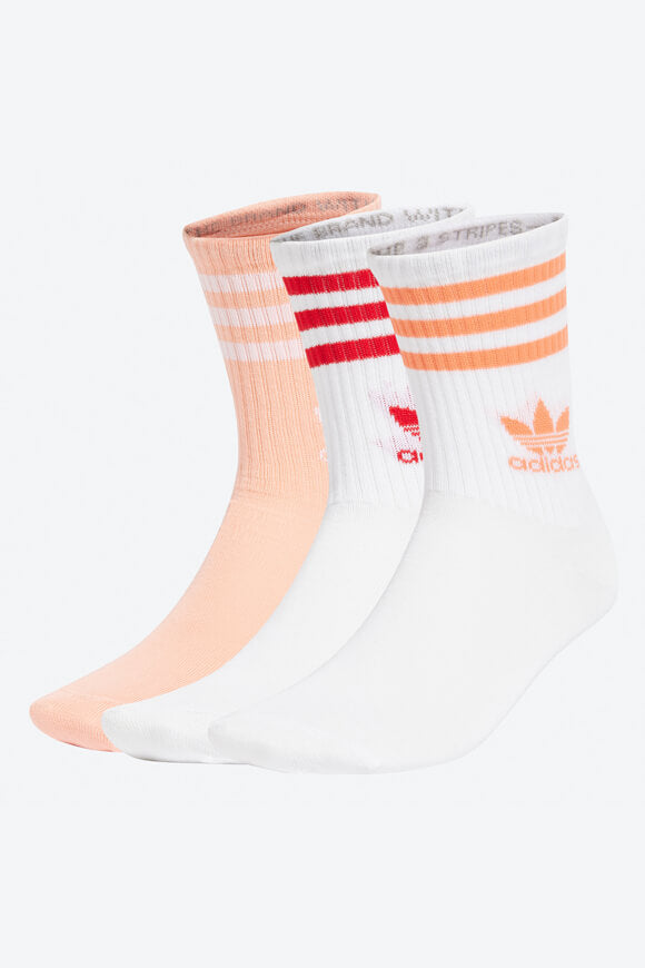 Three-pack of socks - White + Glow Pink