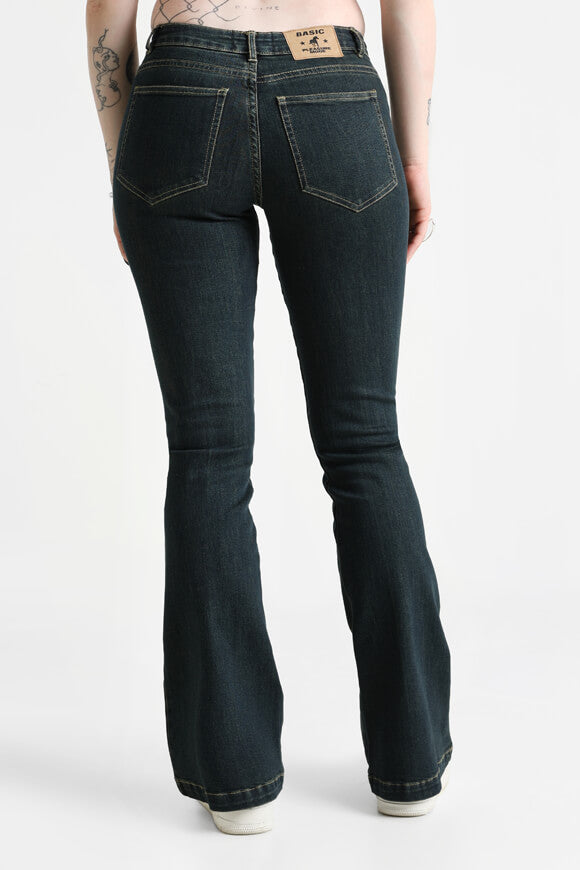 Jean bootcut - Dark Blue + Yellow