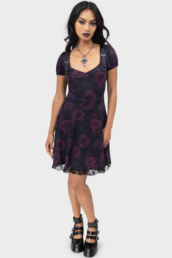 Minikleid - Black + Purple