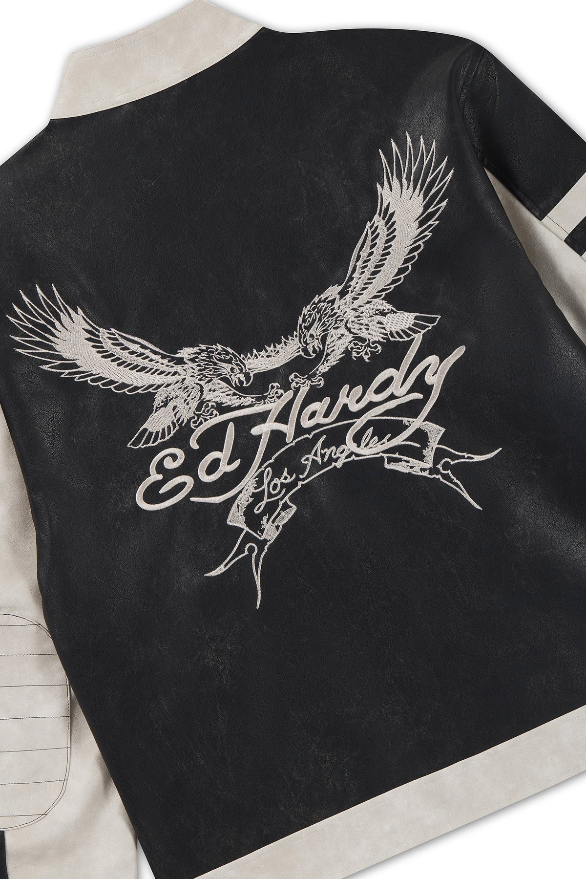Los Angeles Kunstleder Bikerjacke - Black