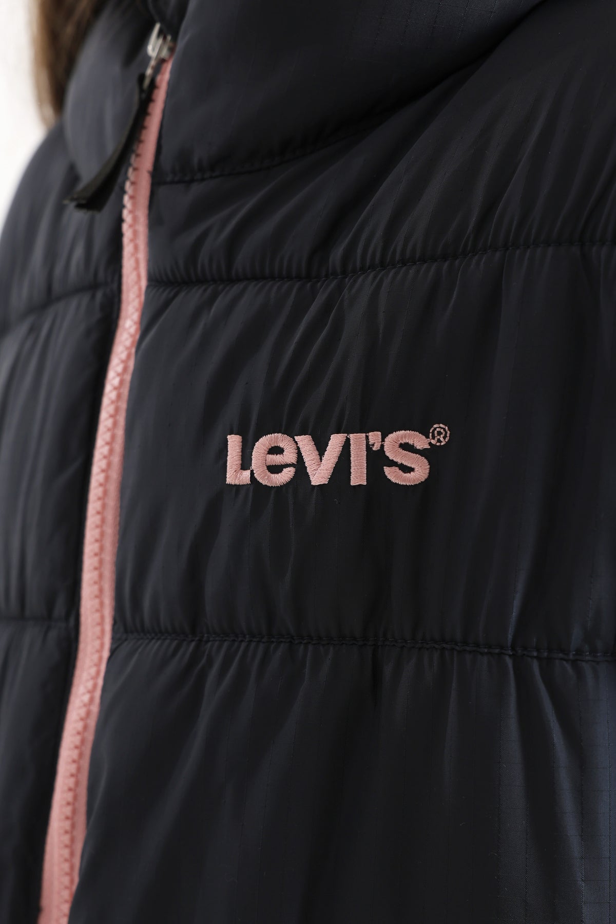 Pufferjacke - Dark Navy + Pink