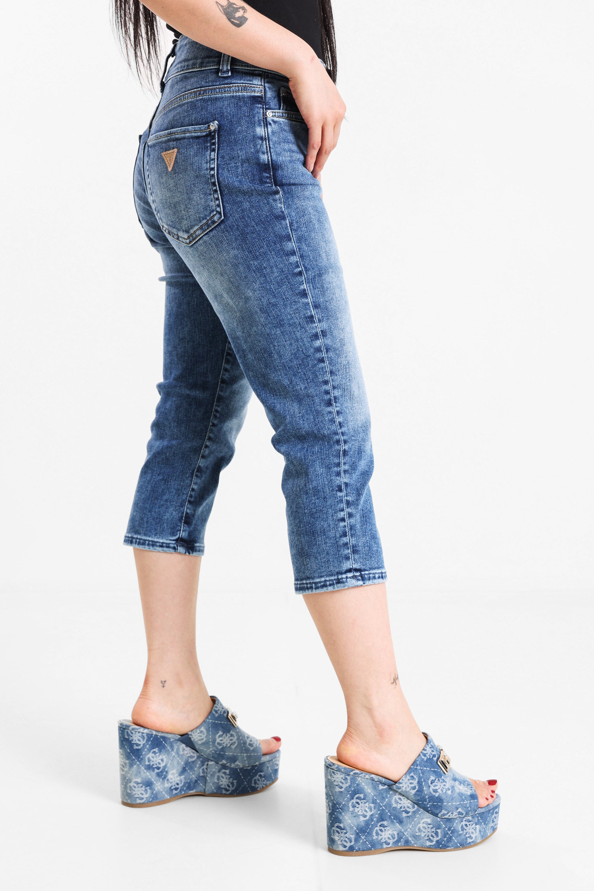 Caprijeans - Driftwood Blue