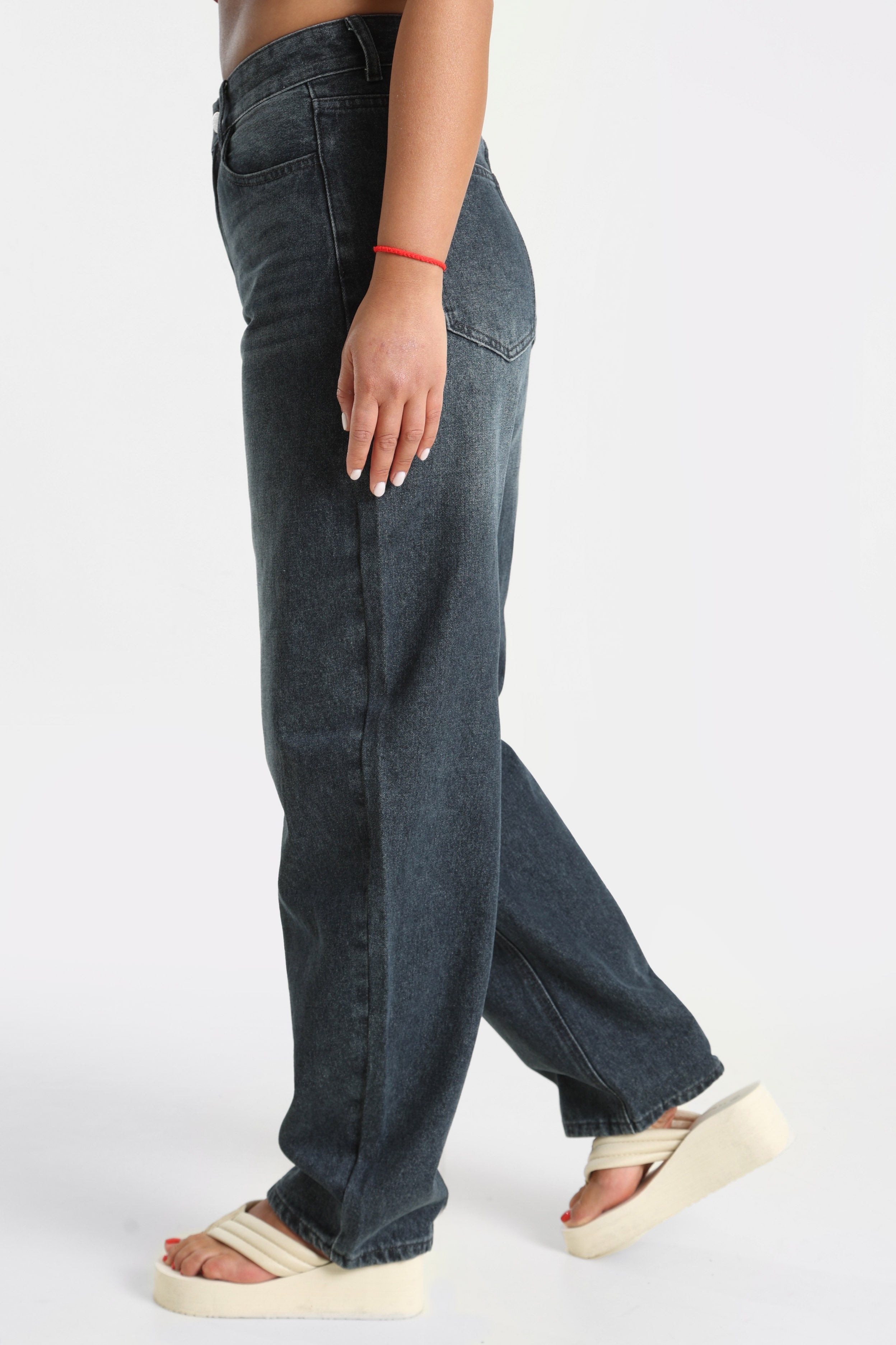 Jean barrel fit - Bleu/Gris