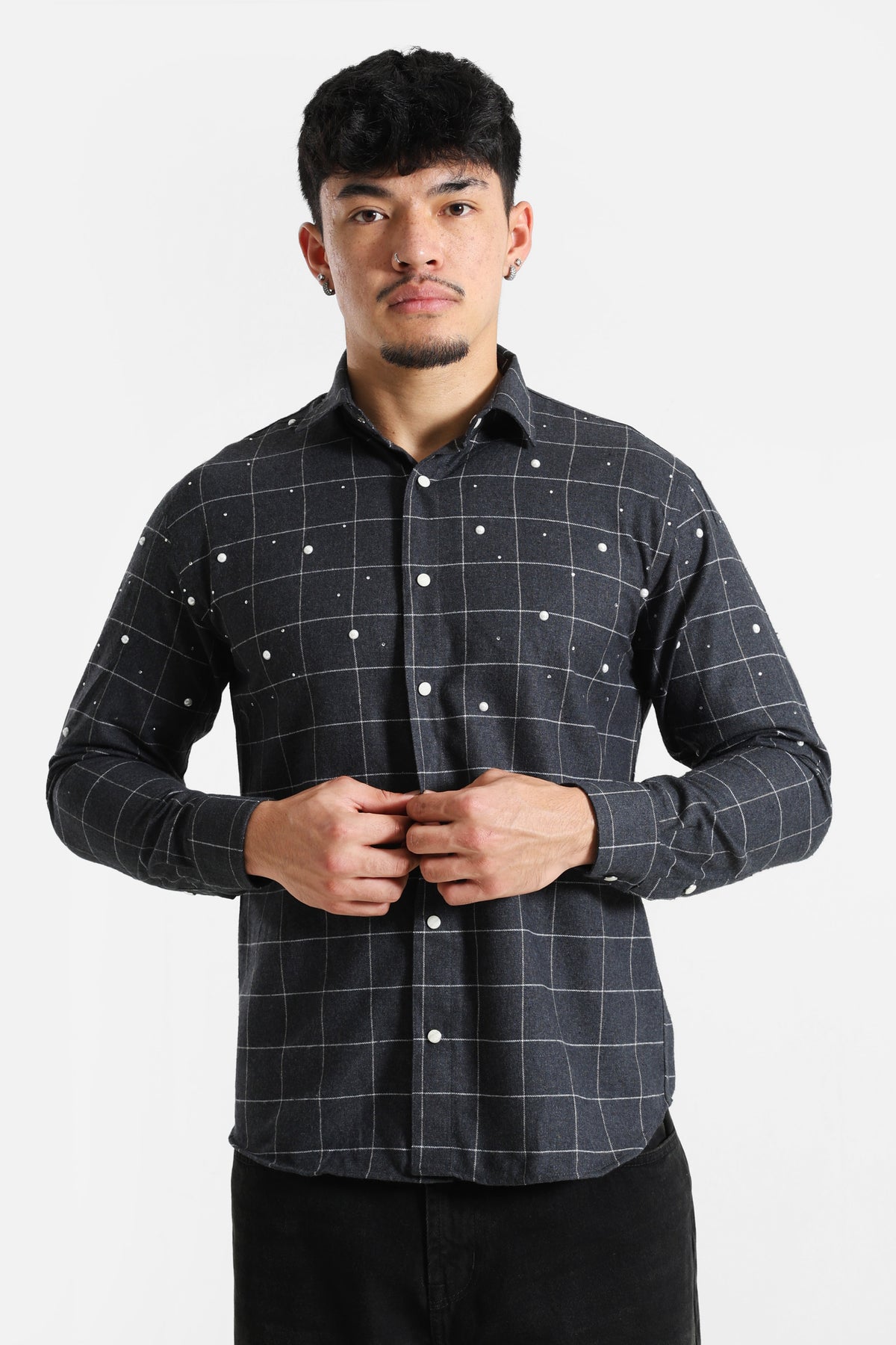 Chemise à strass - Black