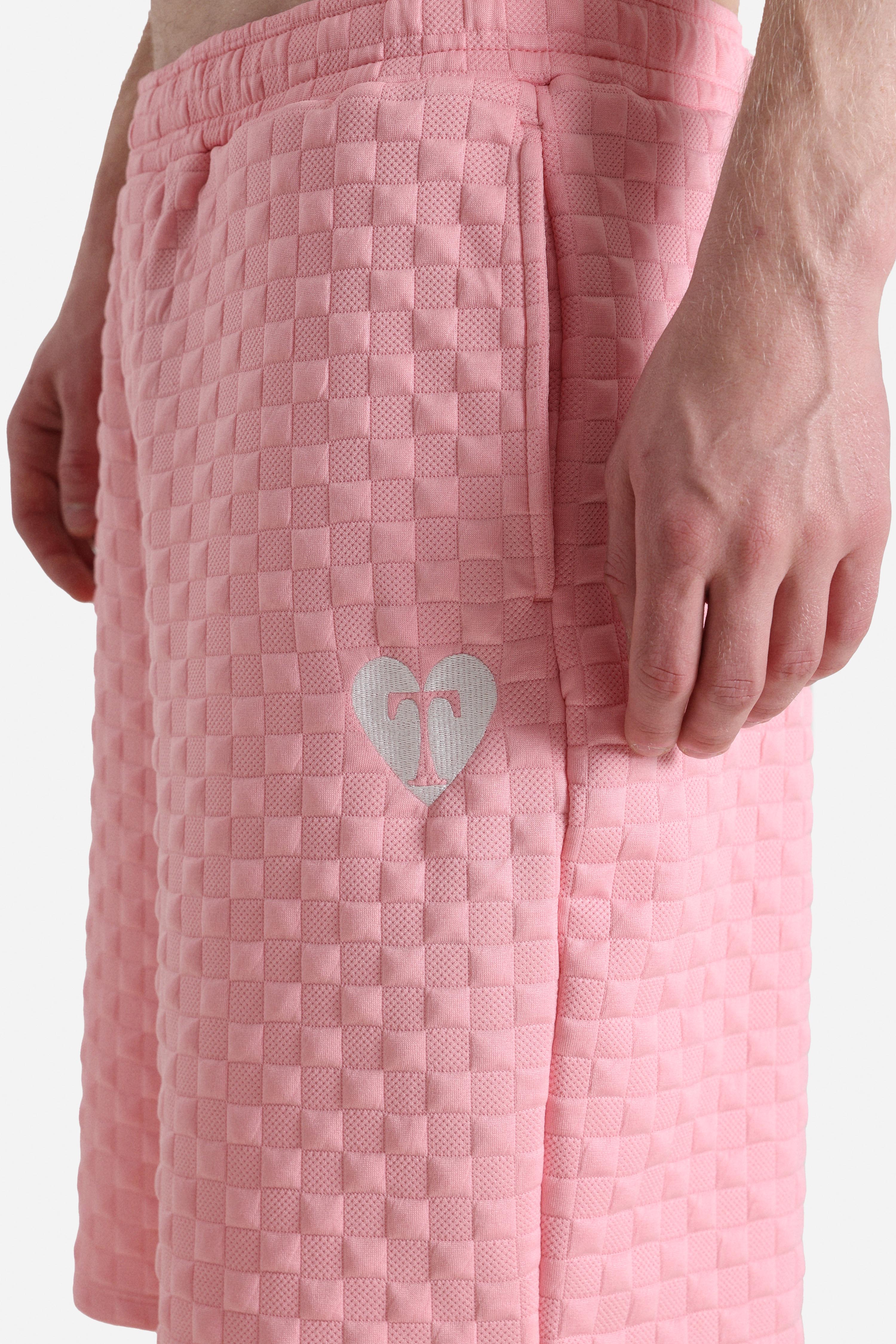 Pantaloncini in tessuto strutturato - Rosa chiaro