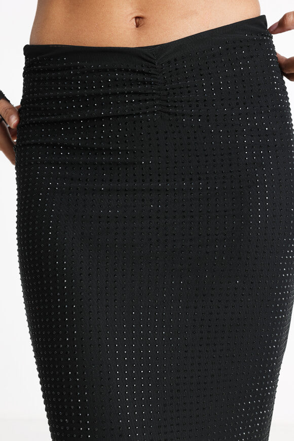 Maxirock mit Strass - Schwarz