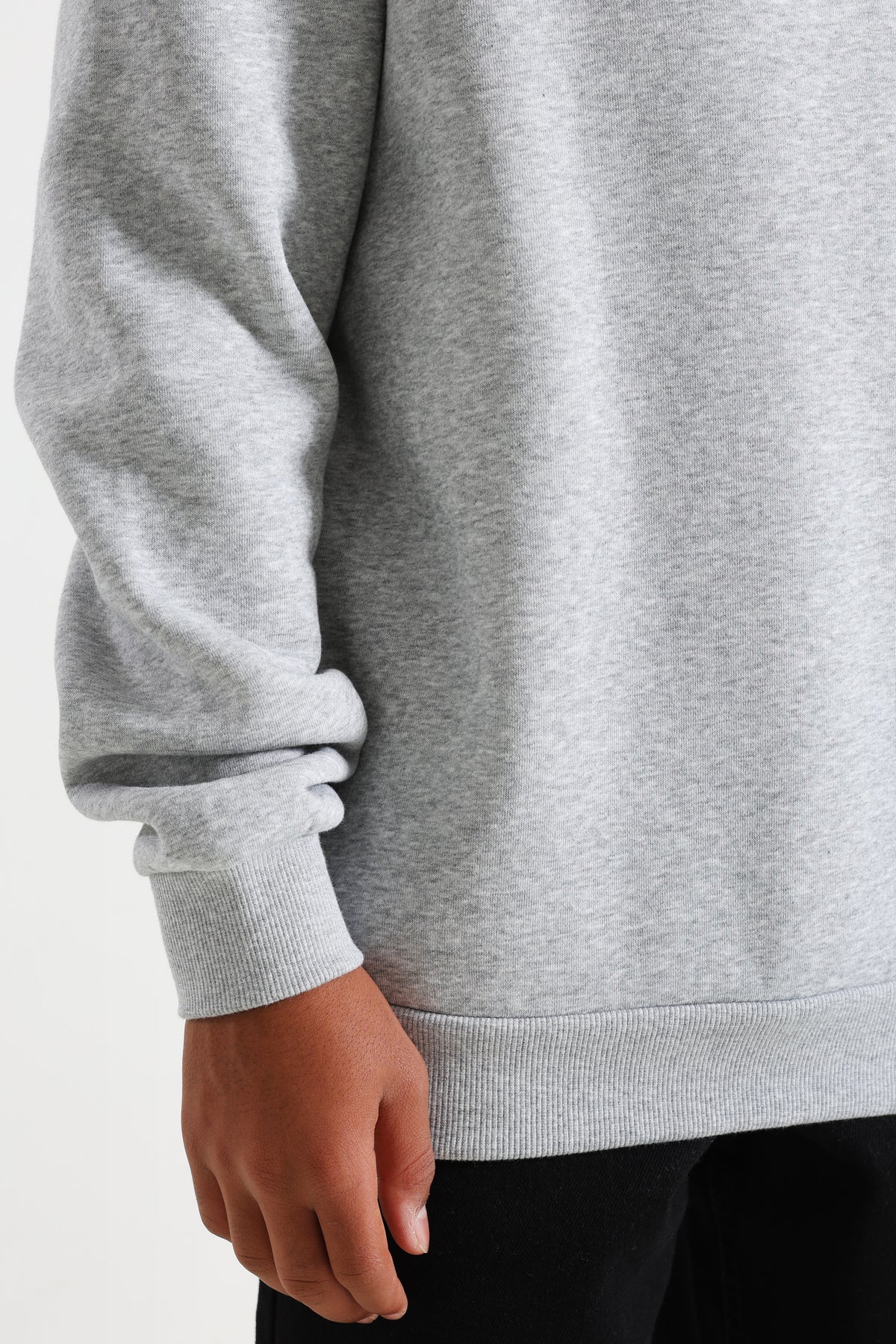 Fluffy sweatshirt - Heathergrey