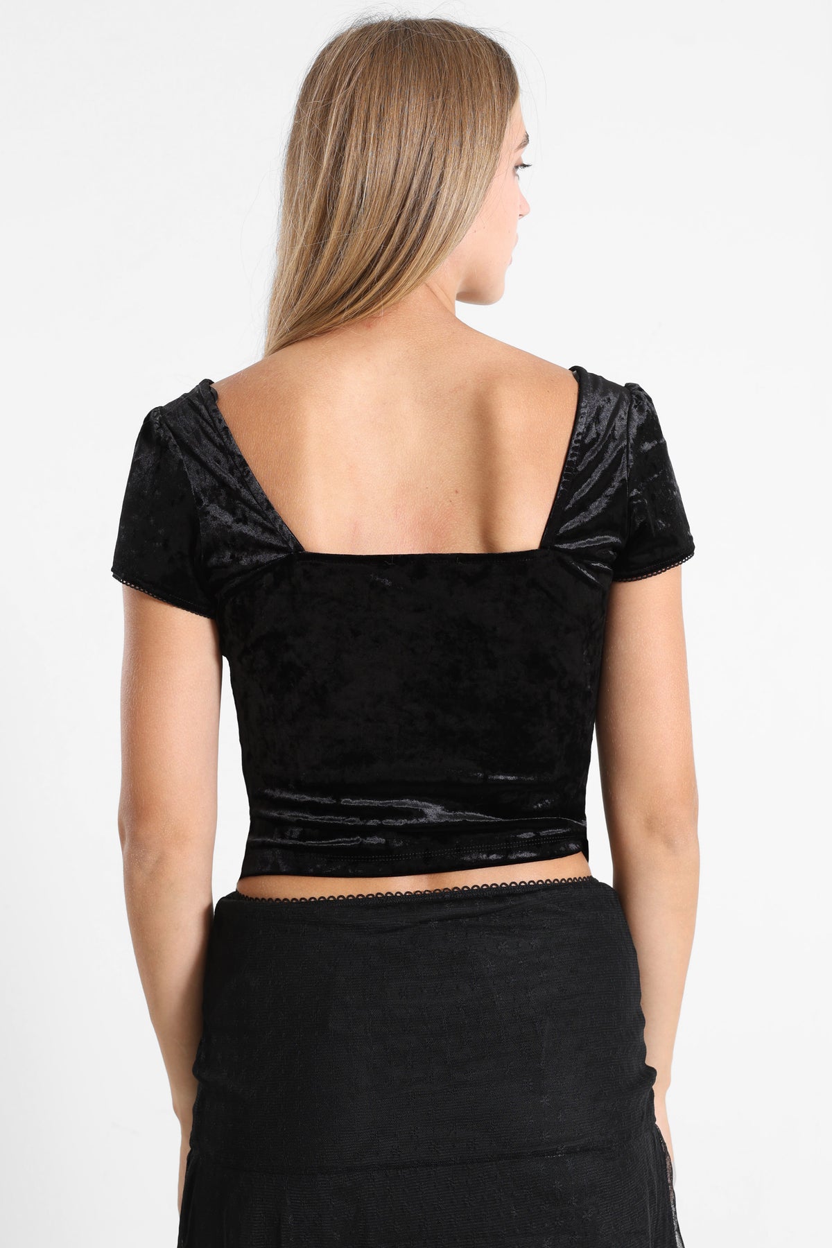 Samt Crop Top