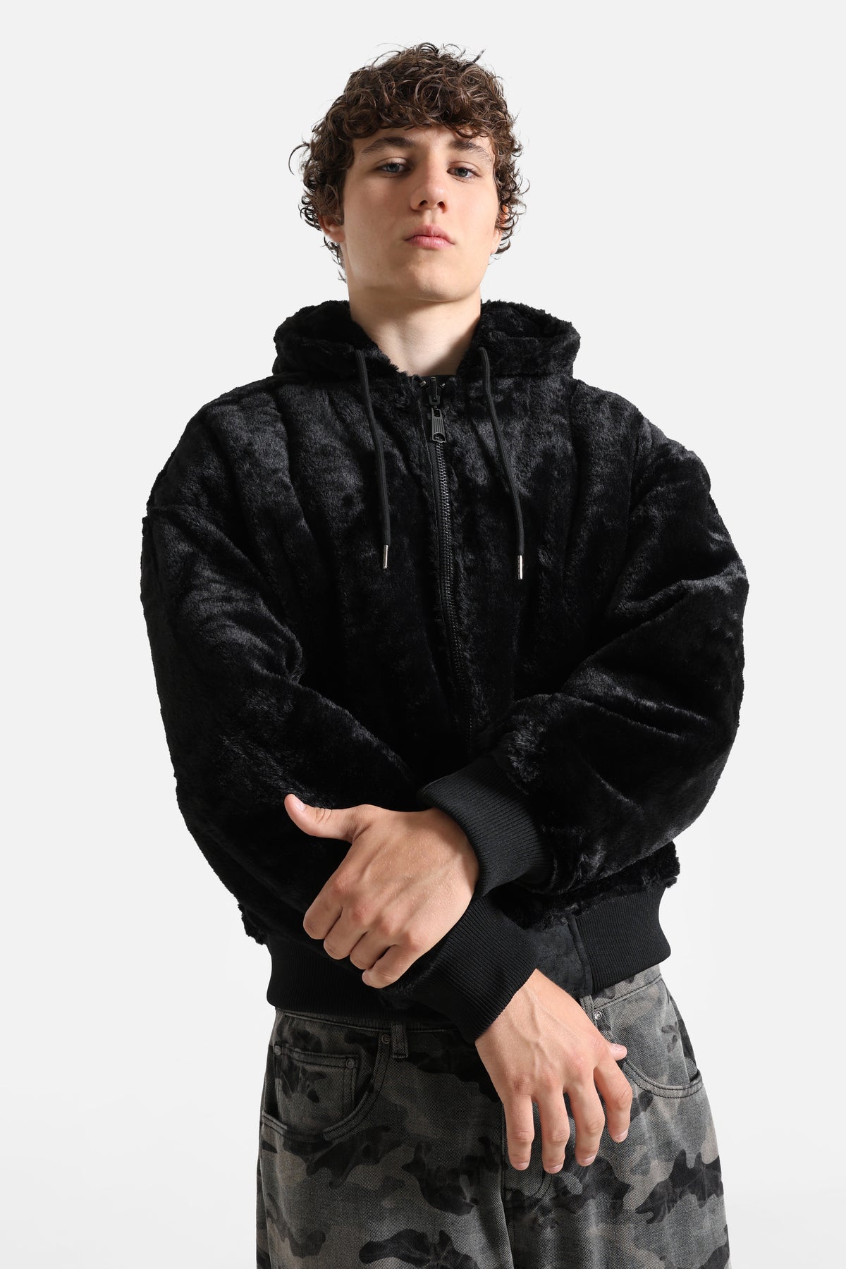 Wende-Bomberjacke - Black