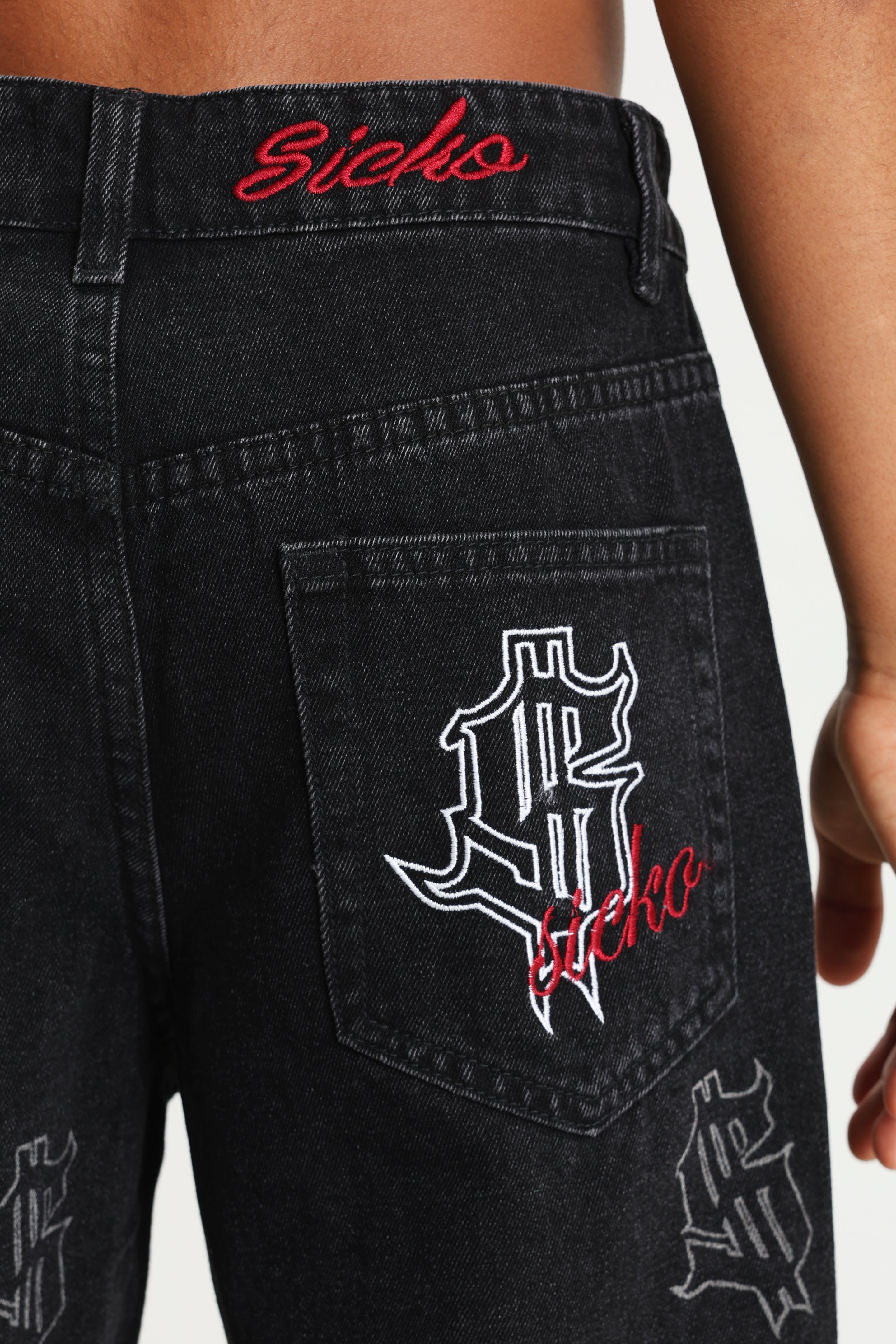 Relaxed Fit Jeans - Schwarz Denim