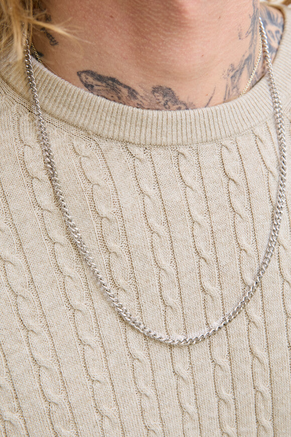 JJEEMIL pull en tricot fin - Oatmeal