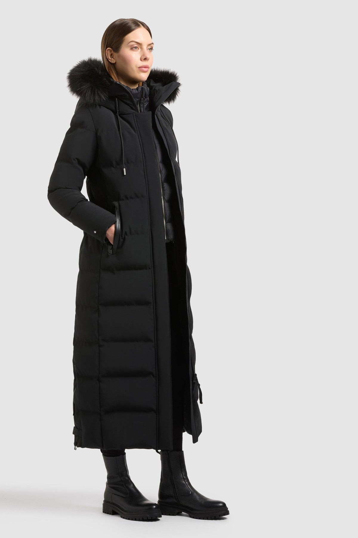 Pheadra manteau matelassé - Black