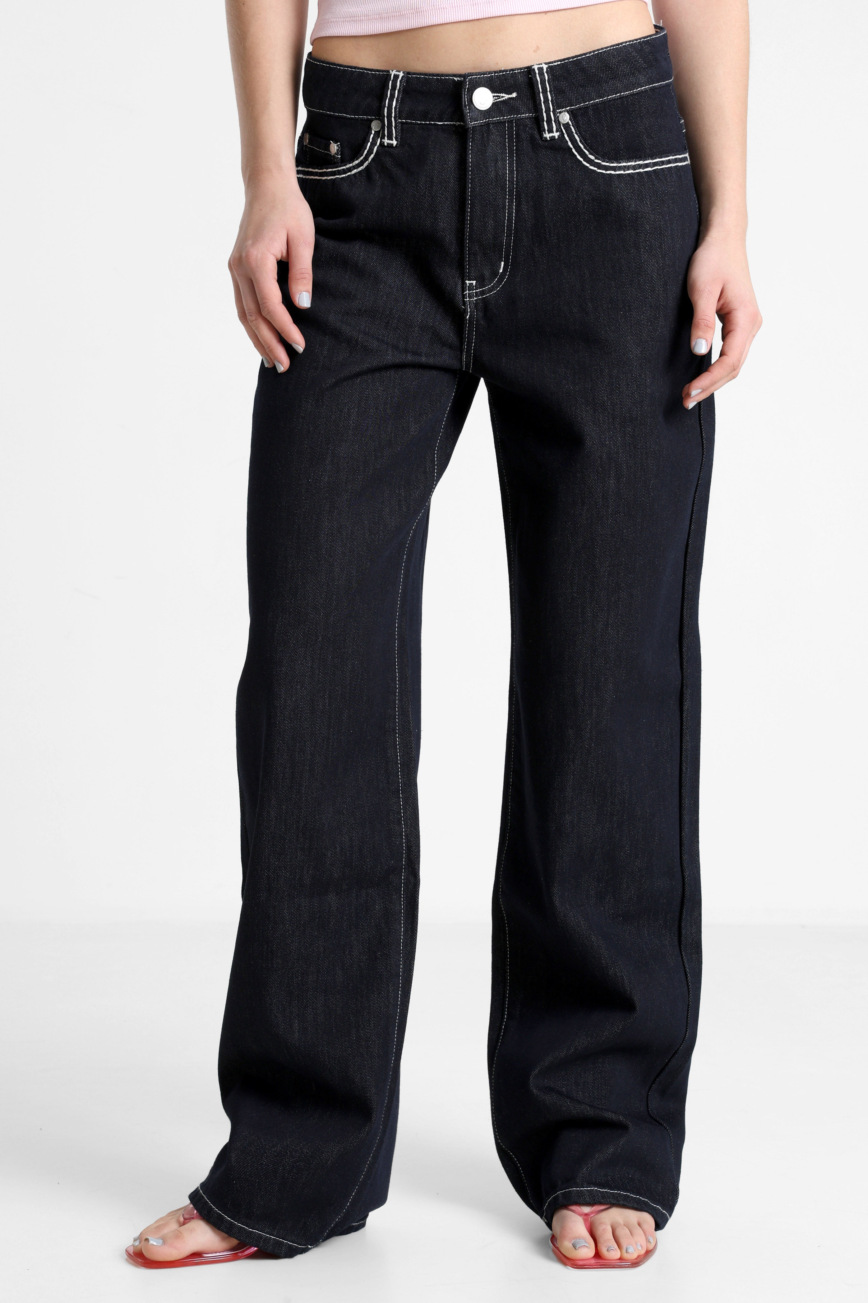 Jeans baggy - Bleu foncé