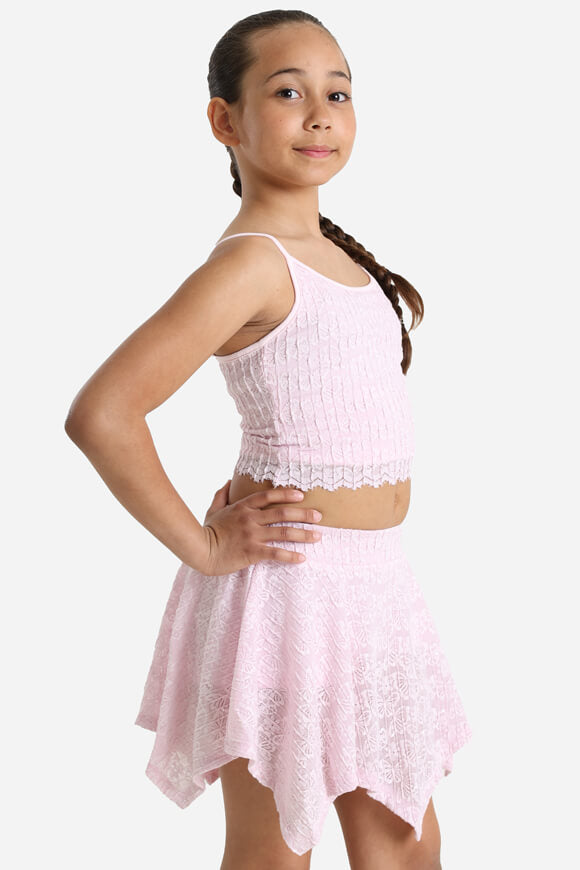 Cropped lace top - Pink