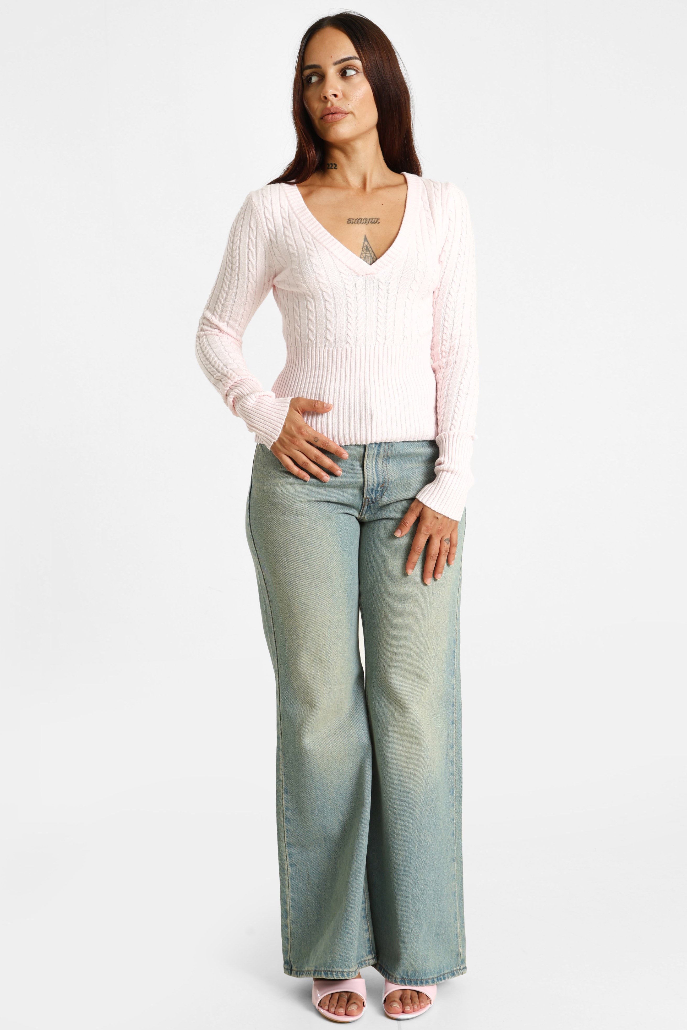 Knitted sweater - Pink