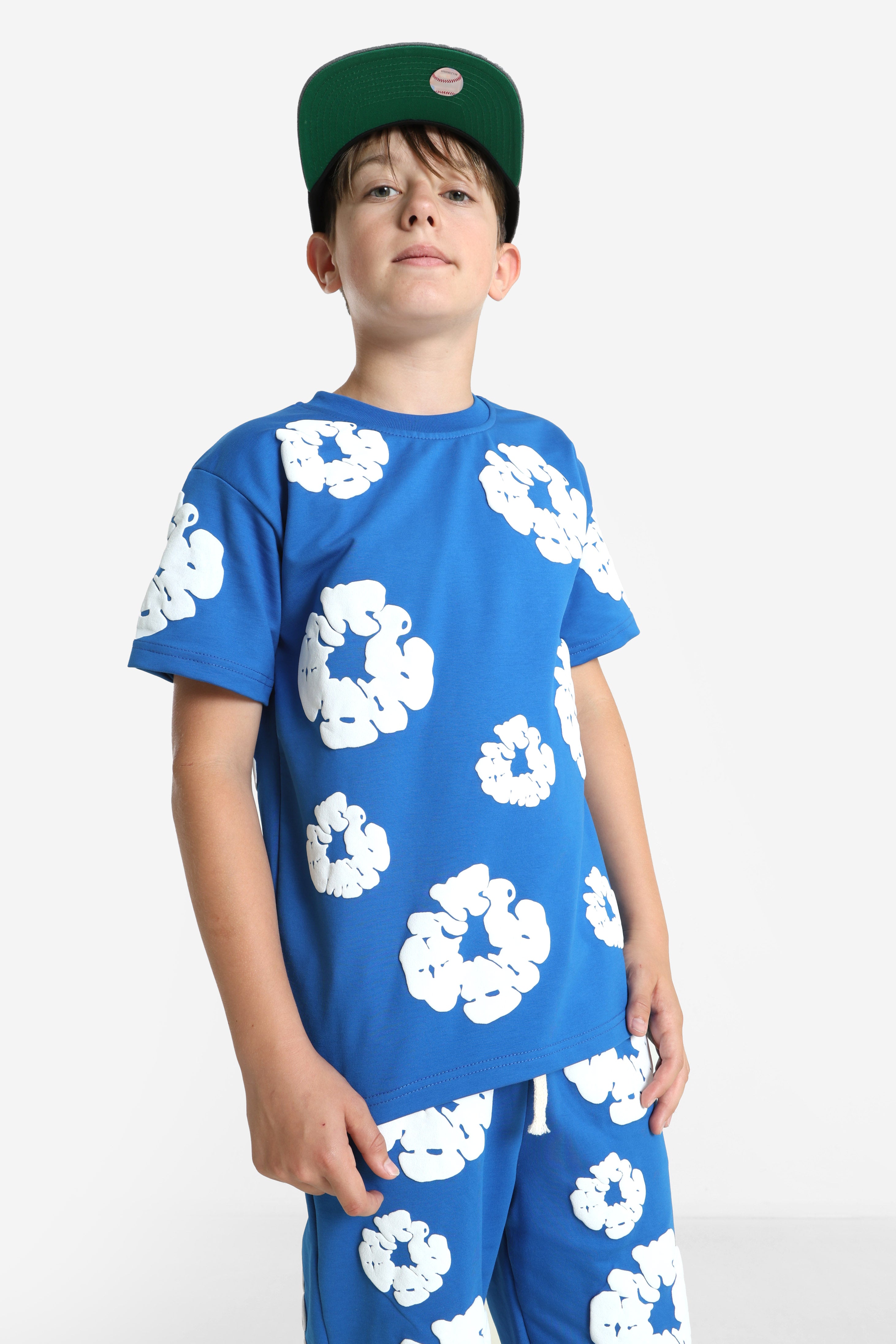 T-Shirt - Royal + White