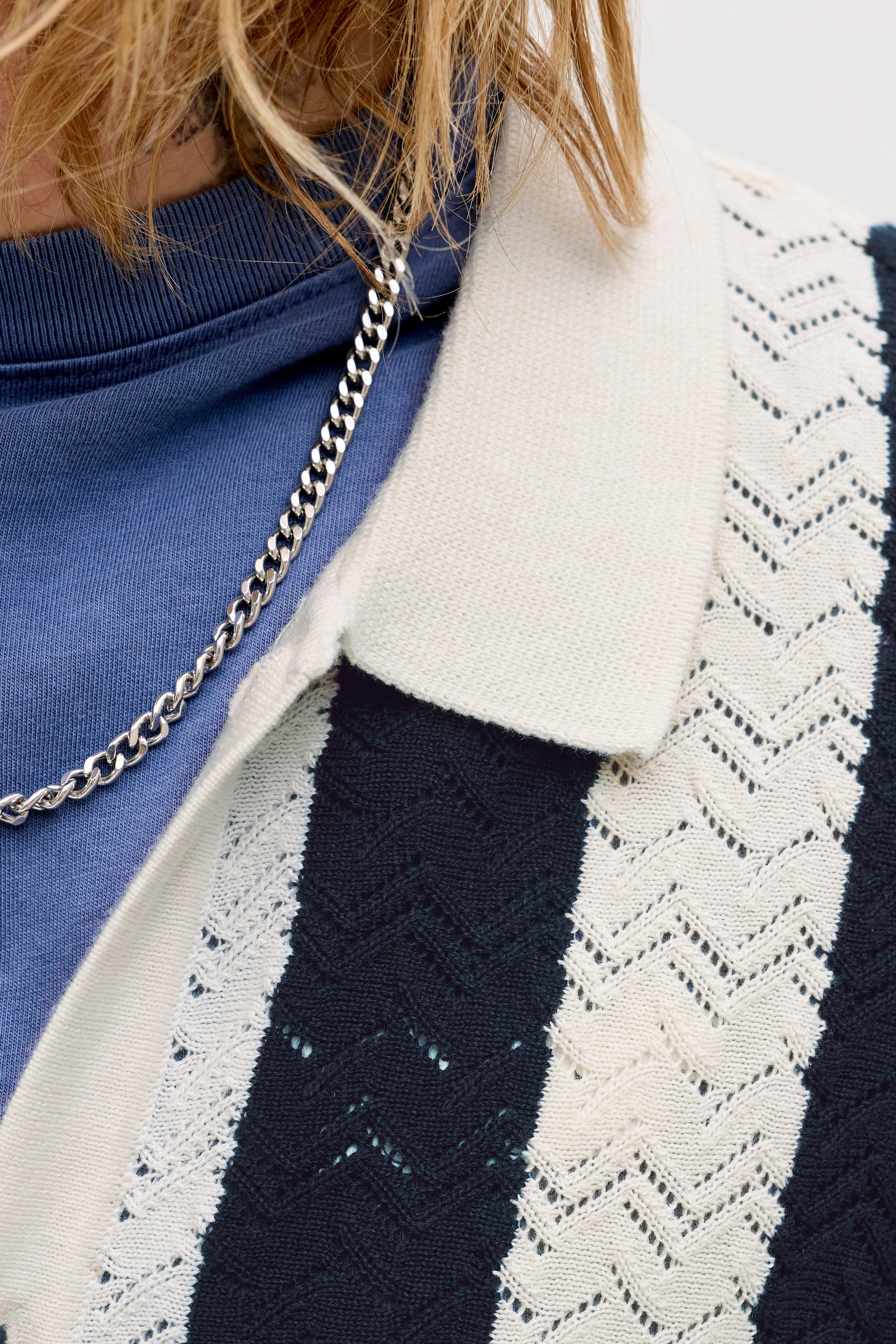 Tyler Strickhemd - Sea Salt + Sky Captain