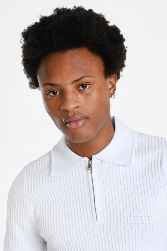 T-Shirt en tissu structuré - Blanc