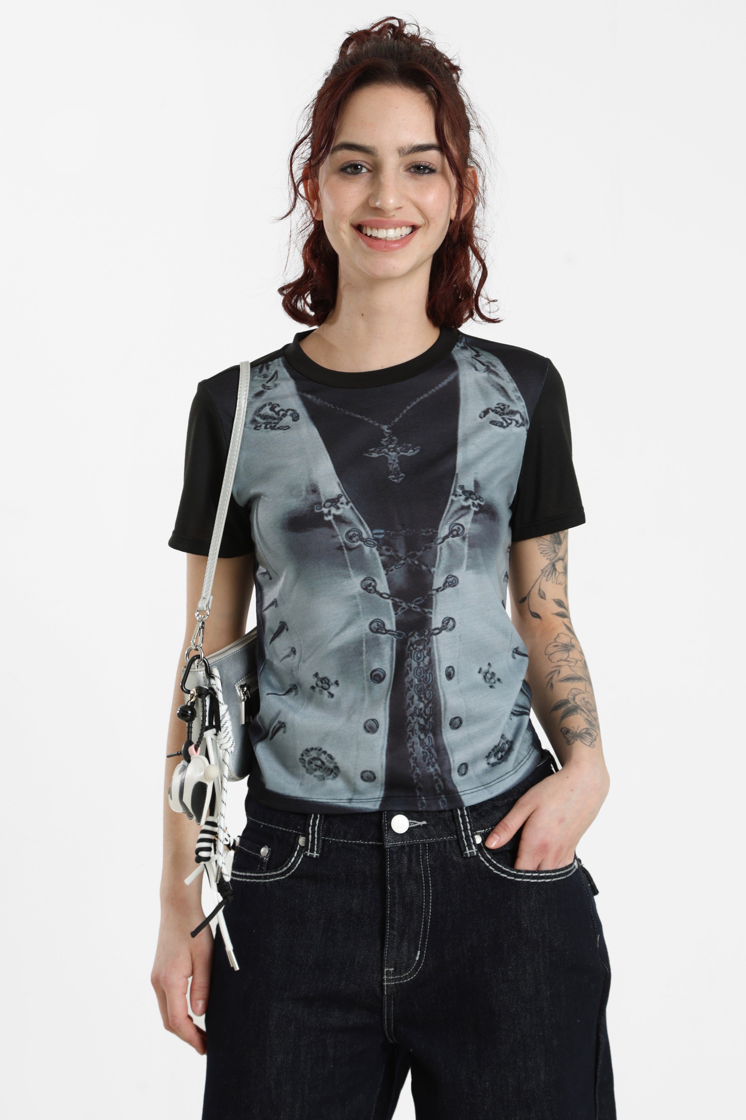 T-Shirt - Schwarz + Blau