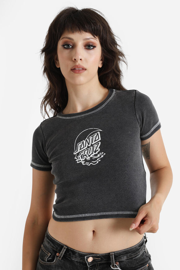 T-Shirt court - Black Acid Wash