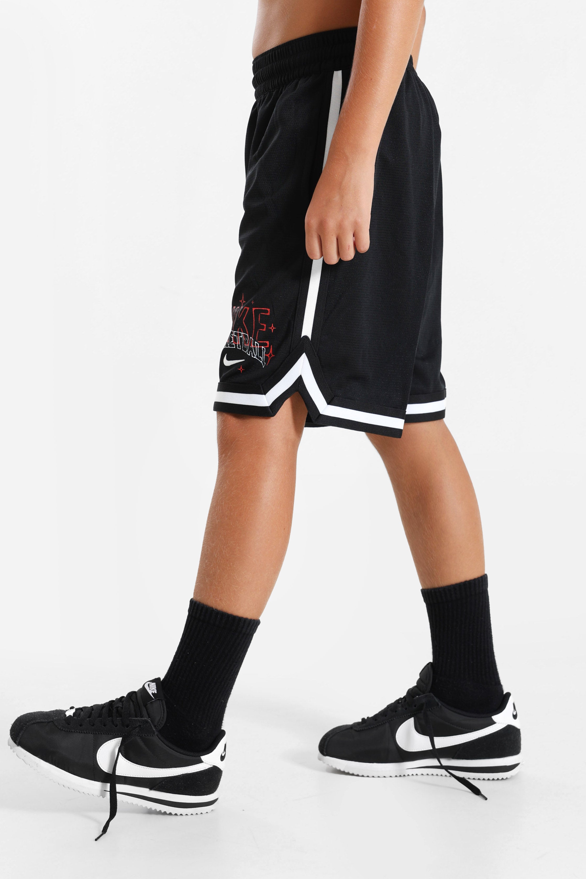 Short in rete mesh - Black + White