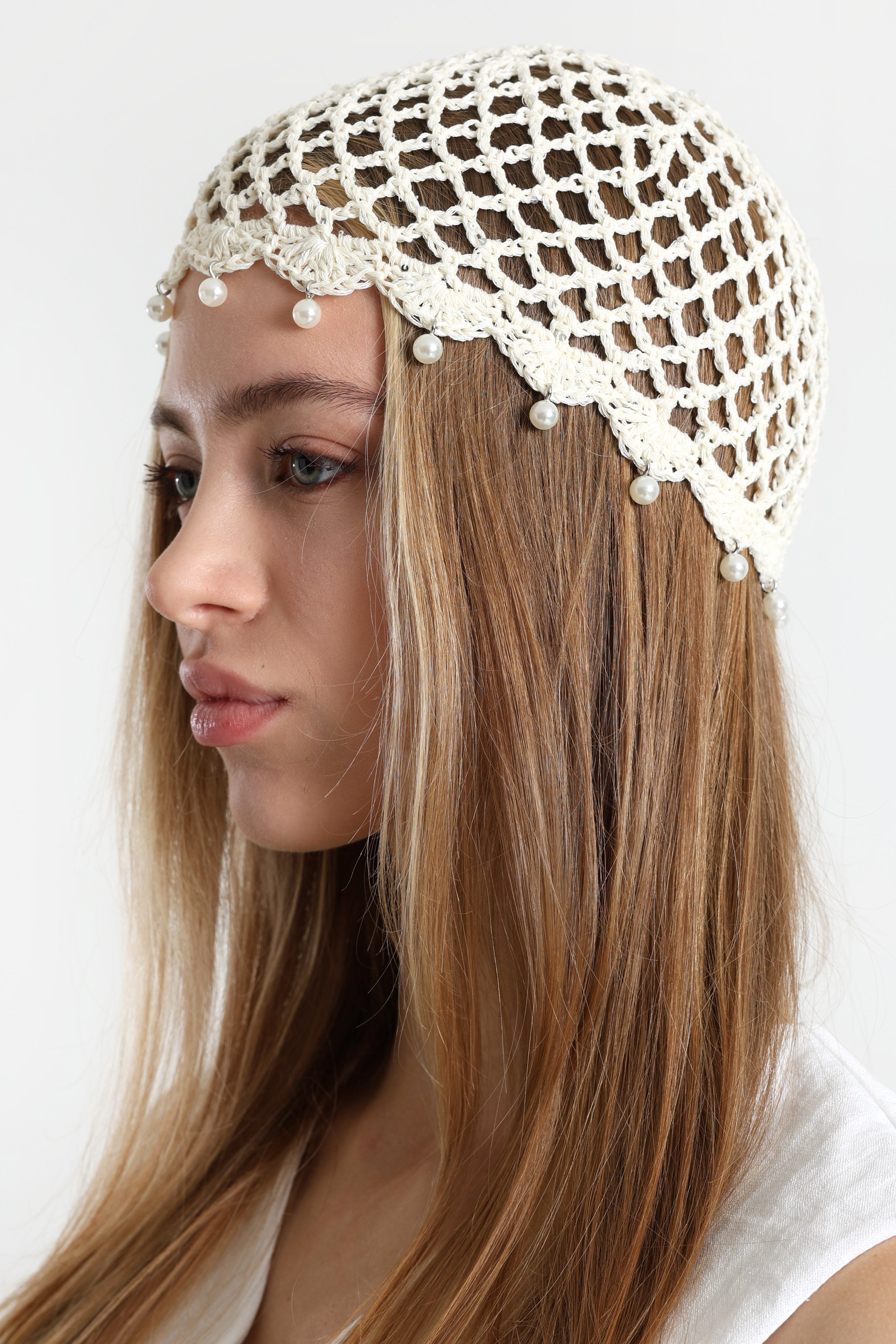 Häkel Beanie - Cream