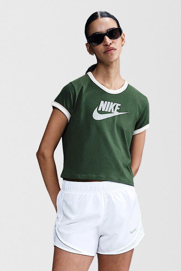 Ringer Crop T-Shirt - Fir