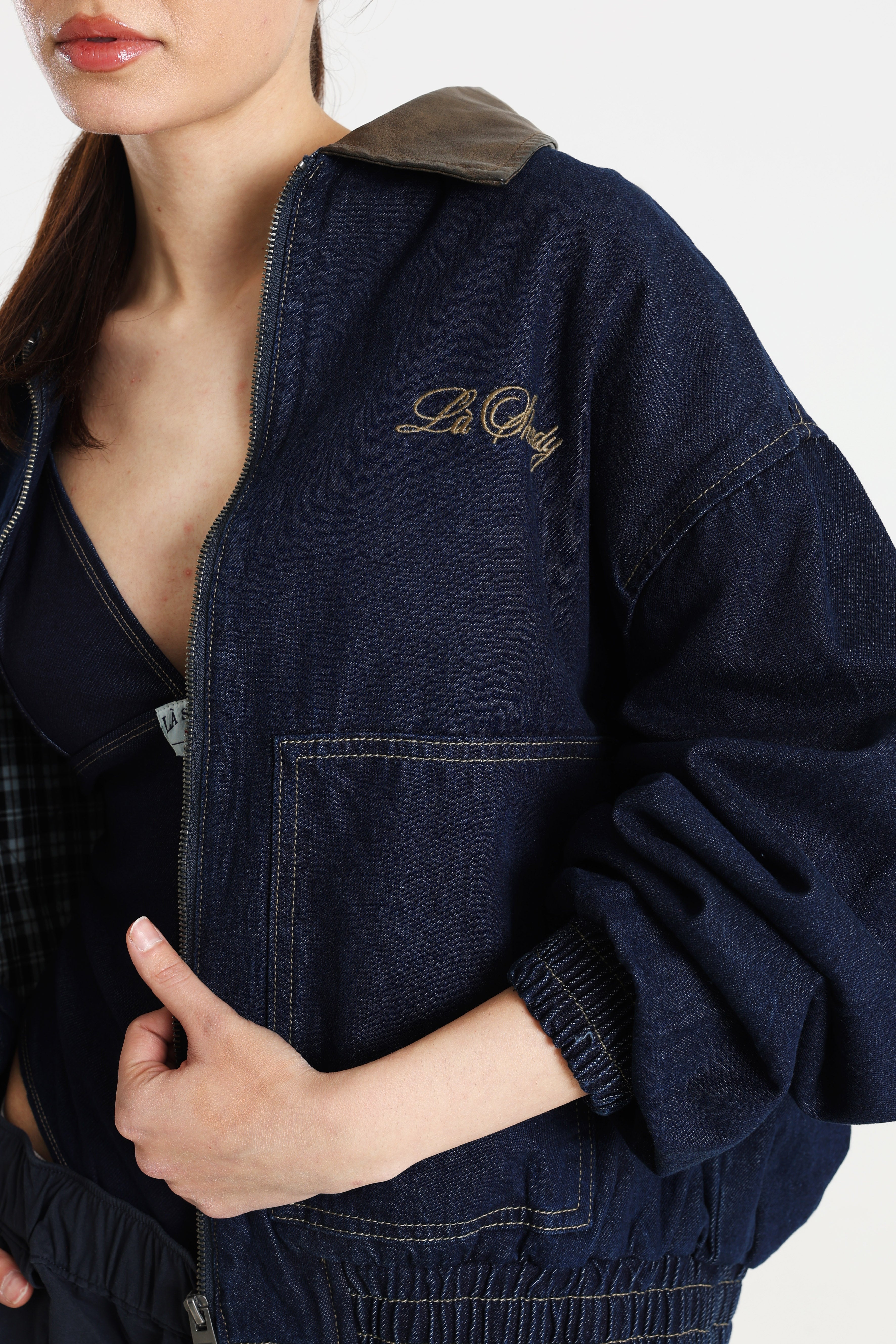 Oversize Jeansjacke - Raw Denim