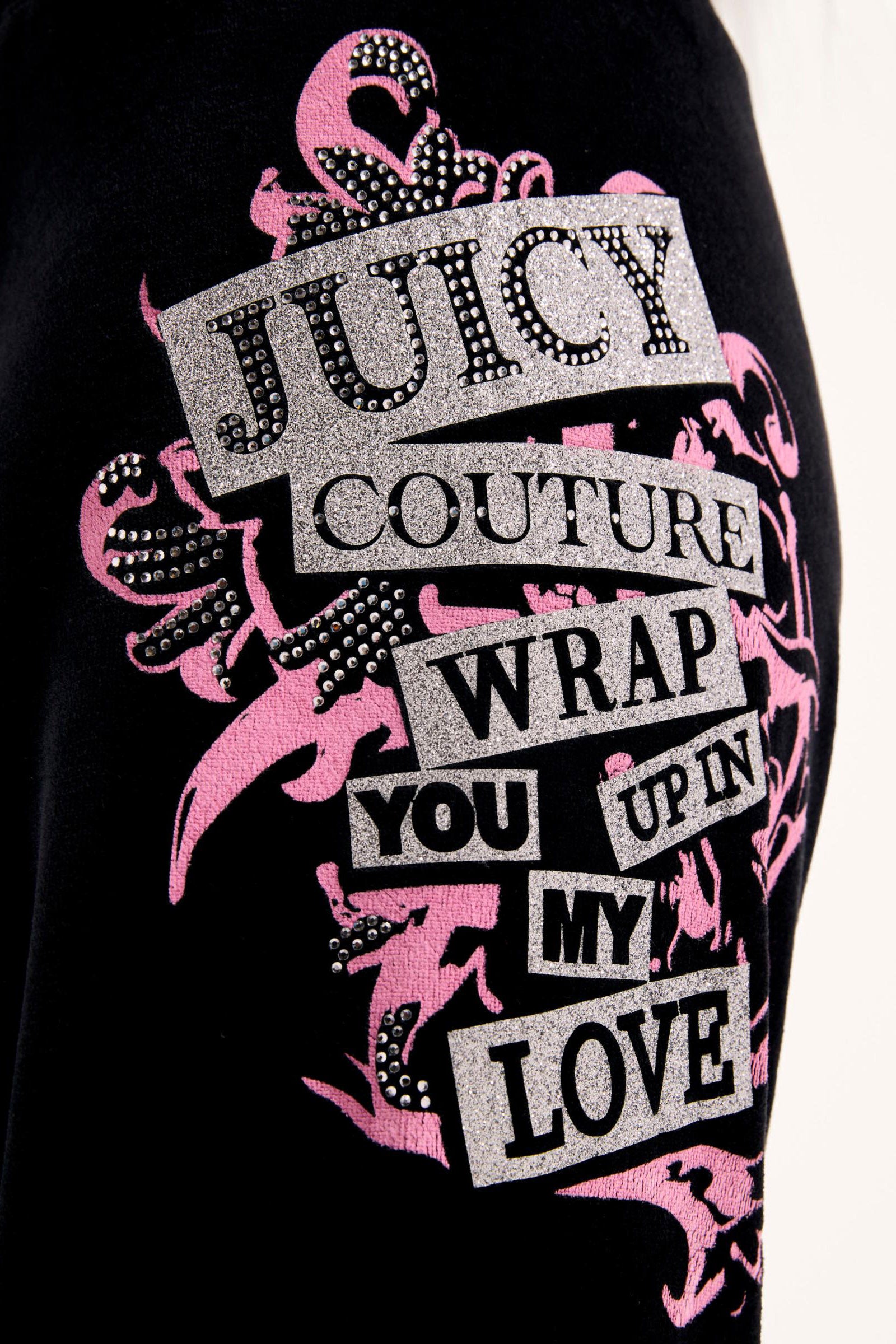 Samt Flare-Hose - Black