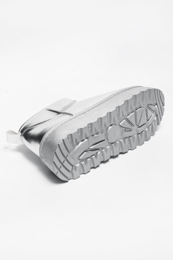 Metallic Plateau Stiefelette - Silver