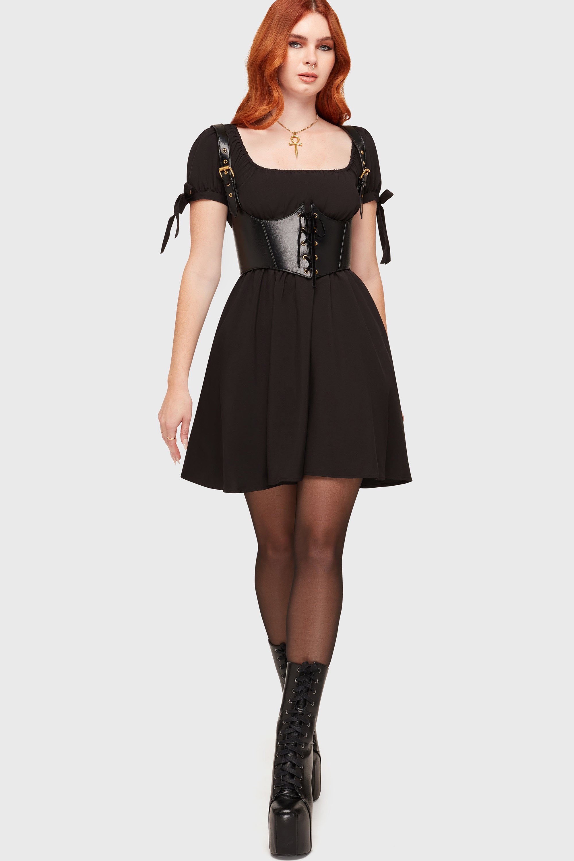 Grim Gretchen Minikleid - Black