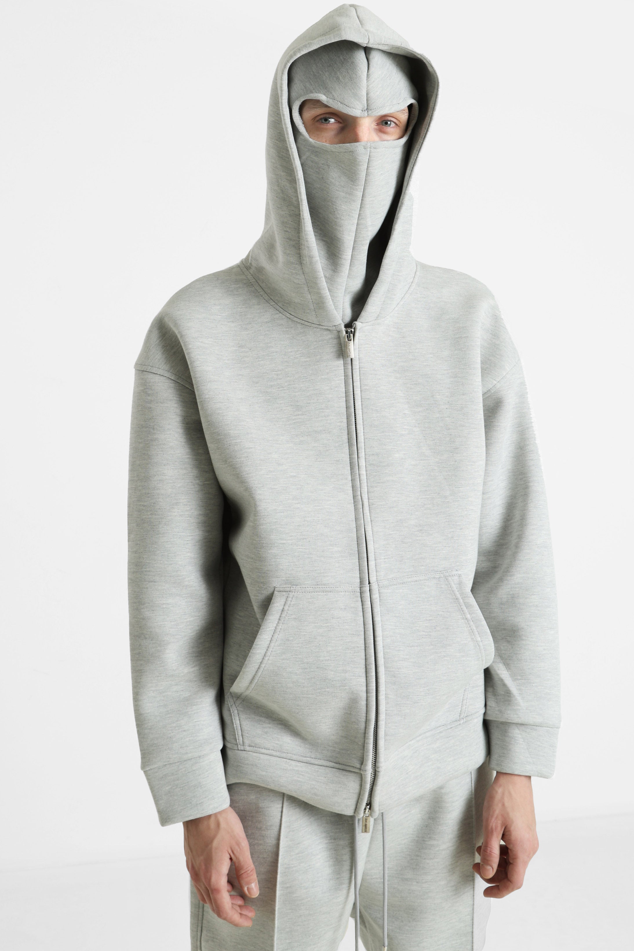 Sweat zippé à capuchon - Light Grey Heather