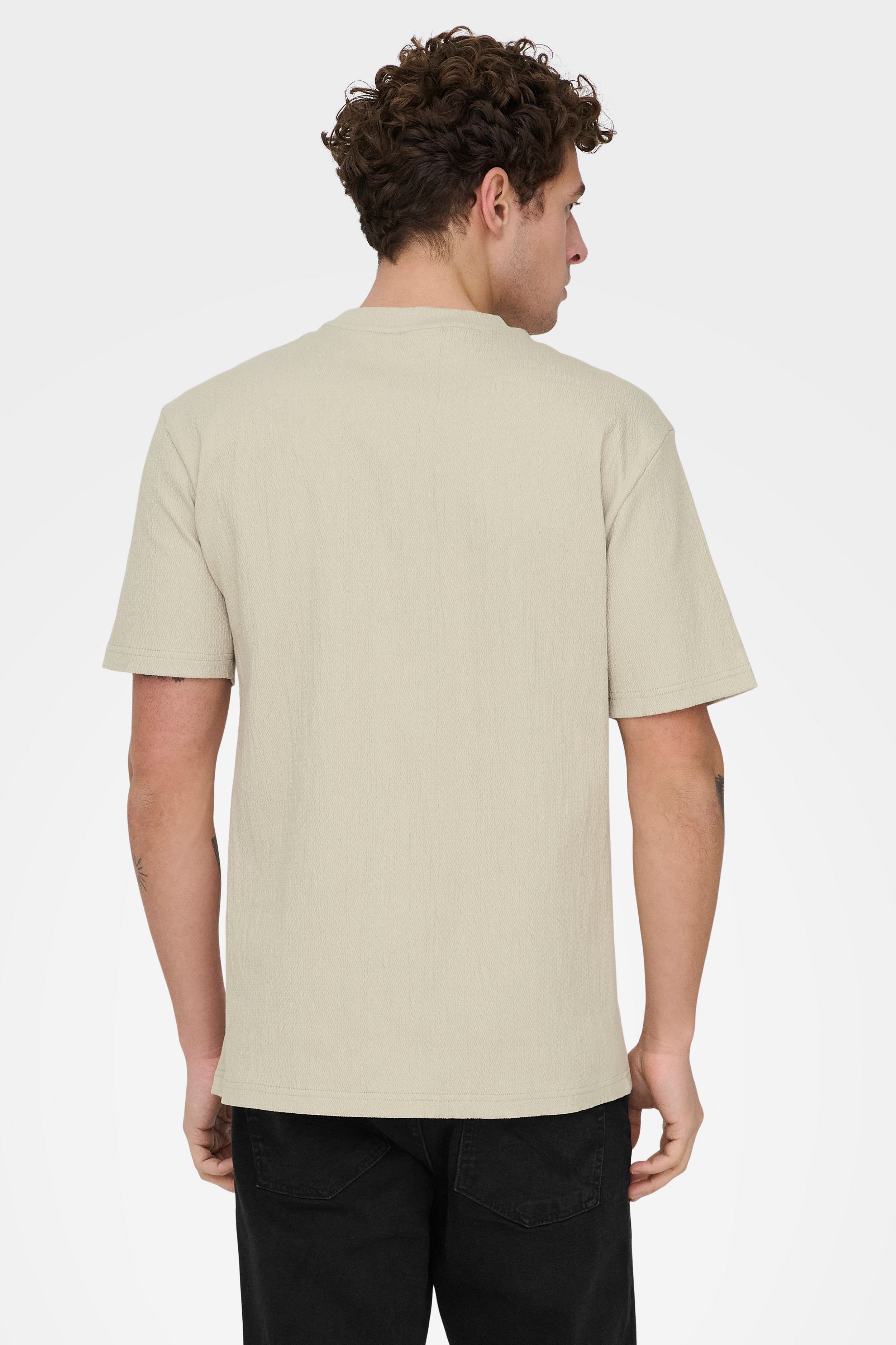 ONSEDDIE Strukturiertes T-Shirt - Silver Lining