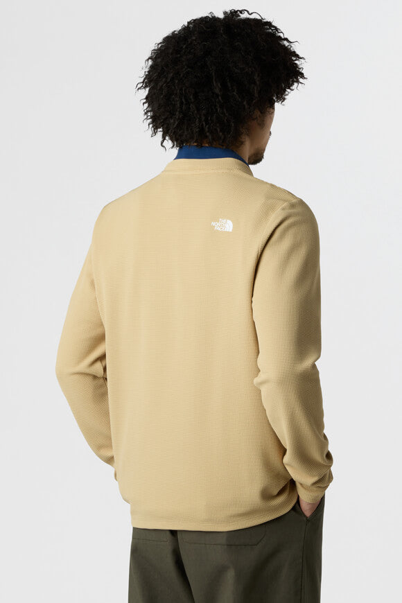 Camicia Kecha a maniche lunghe con struttura waffle - Khaki Stone + Utility Brown