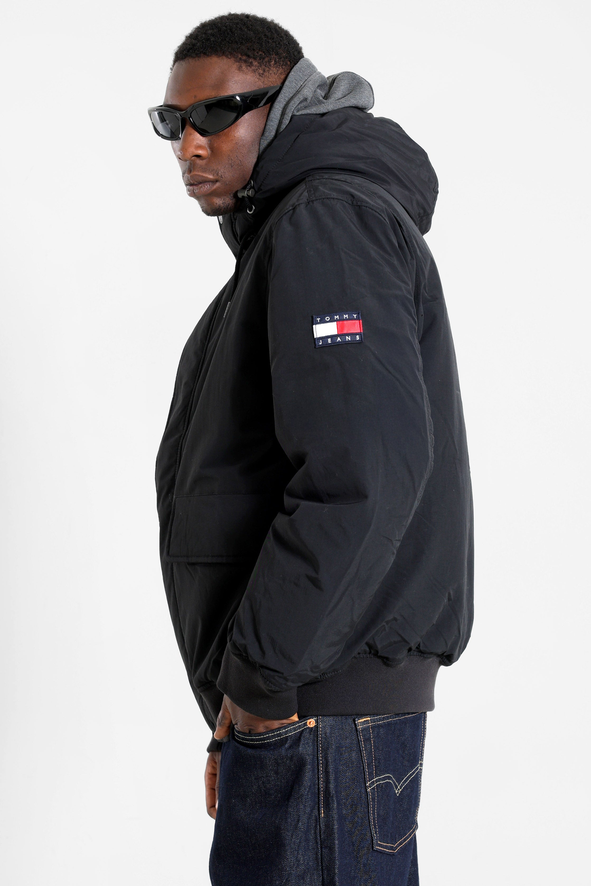 Wattierte Bomberjacke - Black
