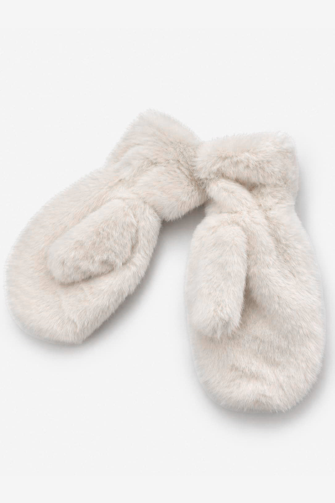 Kunstfell Fäustlinge - Offwhite