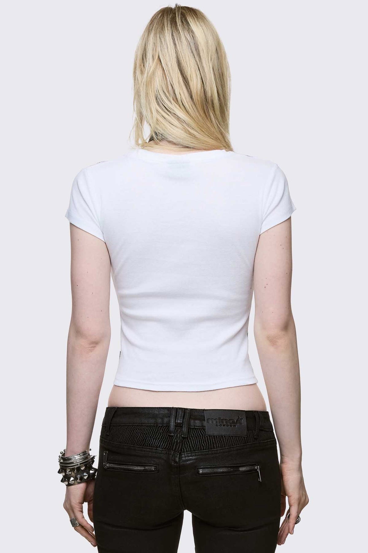 Mind Glitch Crop T-Shirt - White