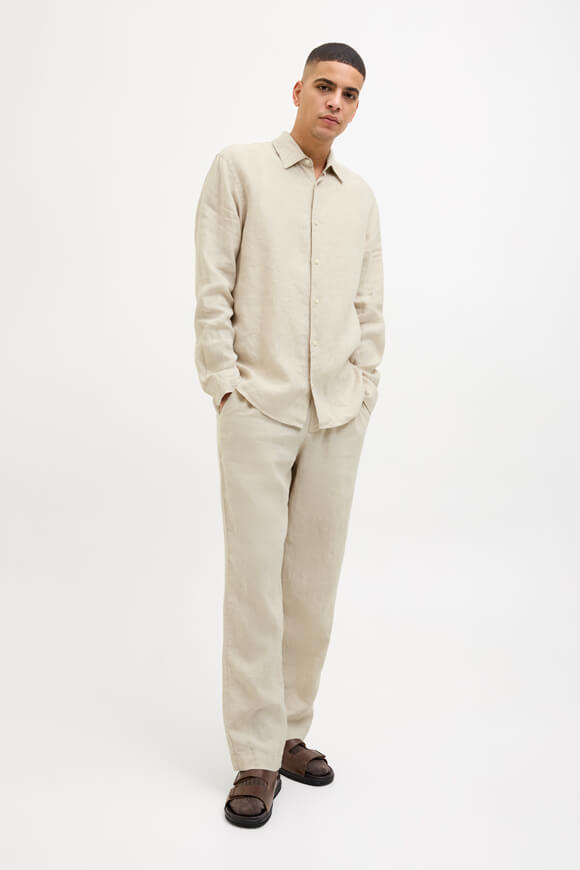 JPRCCLAWRENCE linen shirt - Silver Lining