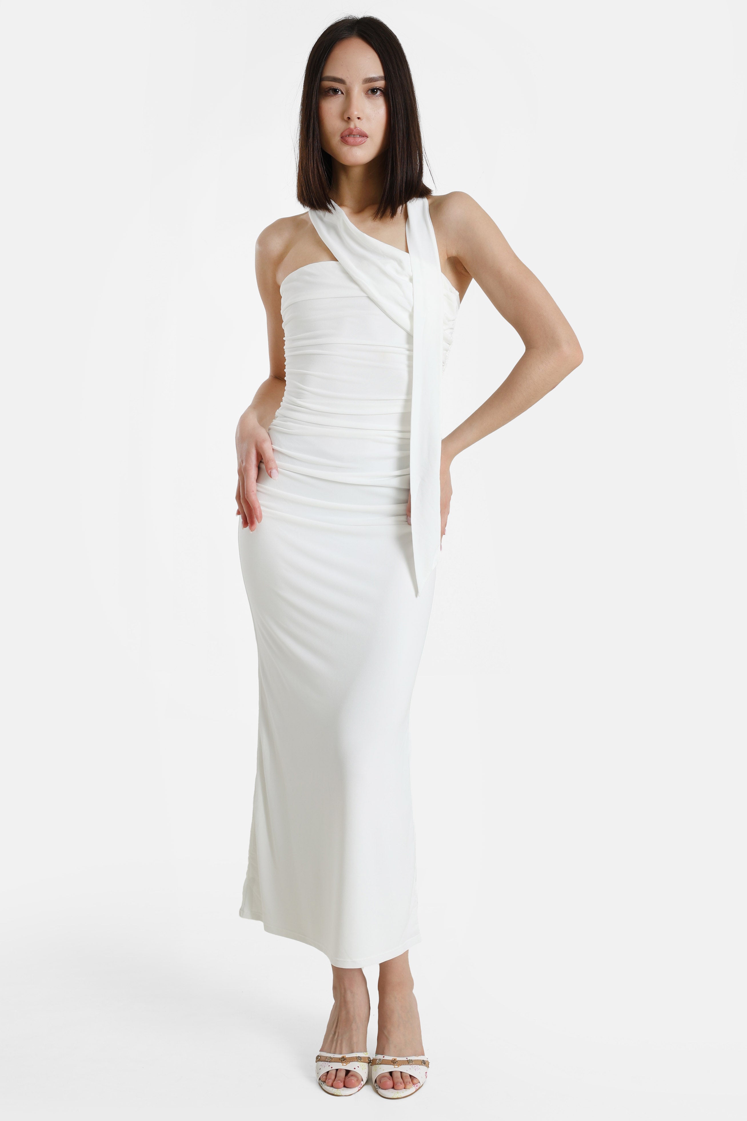 Robe longue bandeau - Ecru