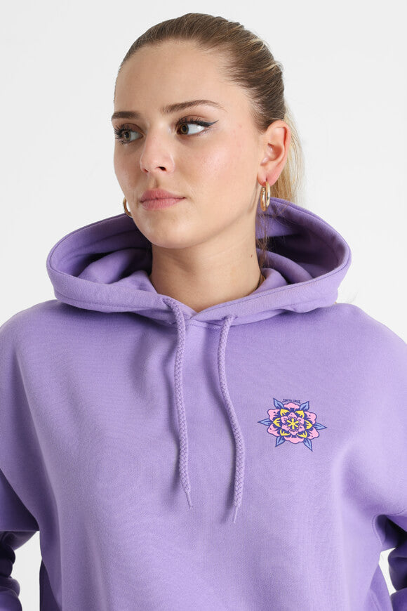 Heart sweatshirt court à capuchon - Meta Mauve