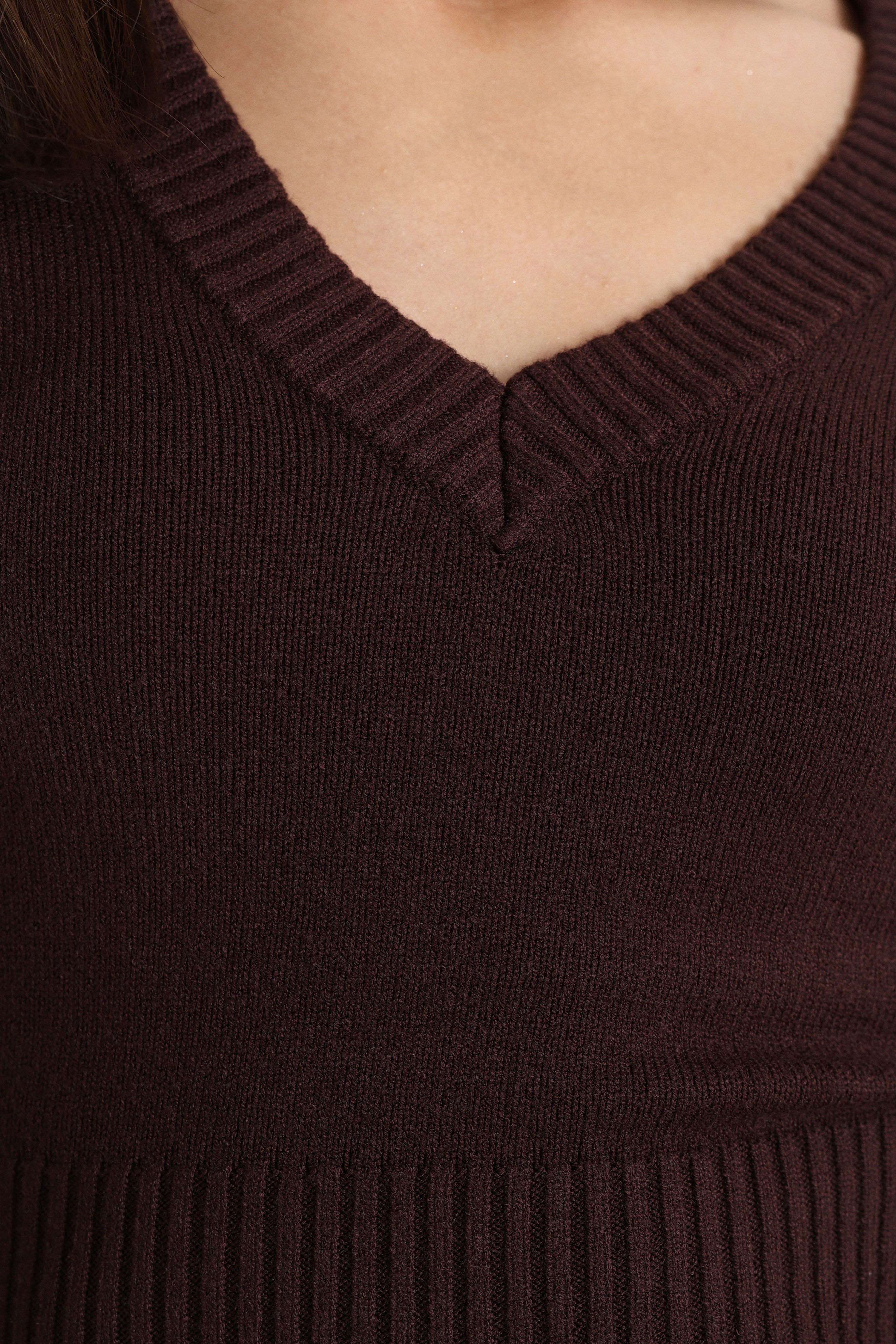 Knitted sweater - Brun foncé
