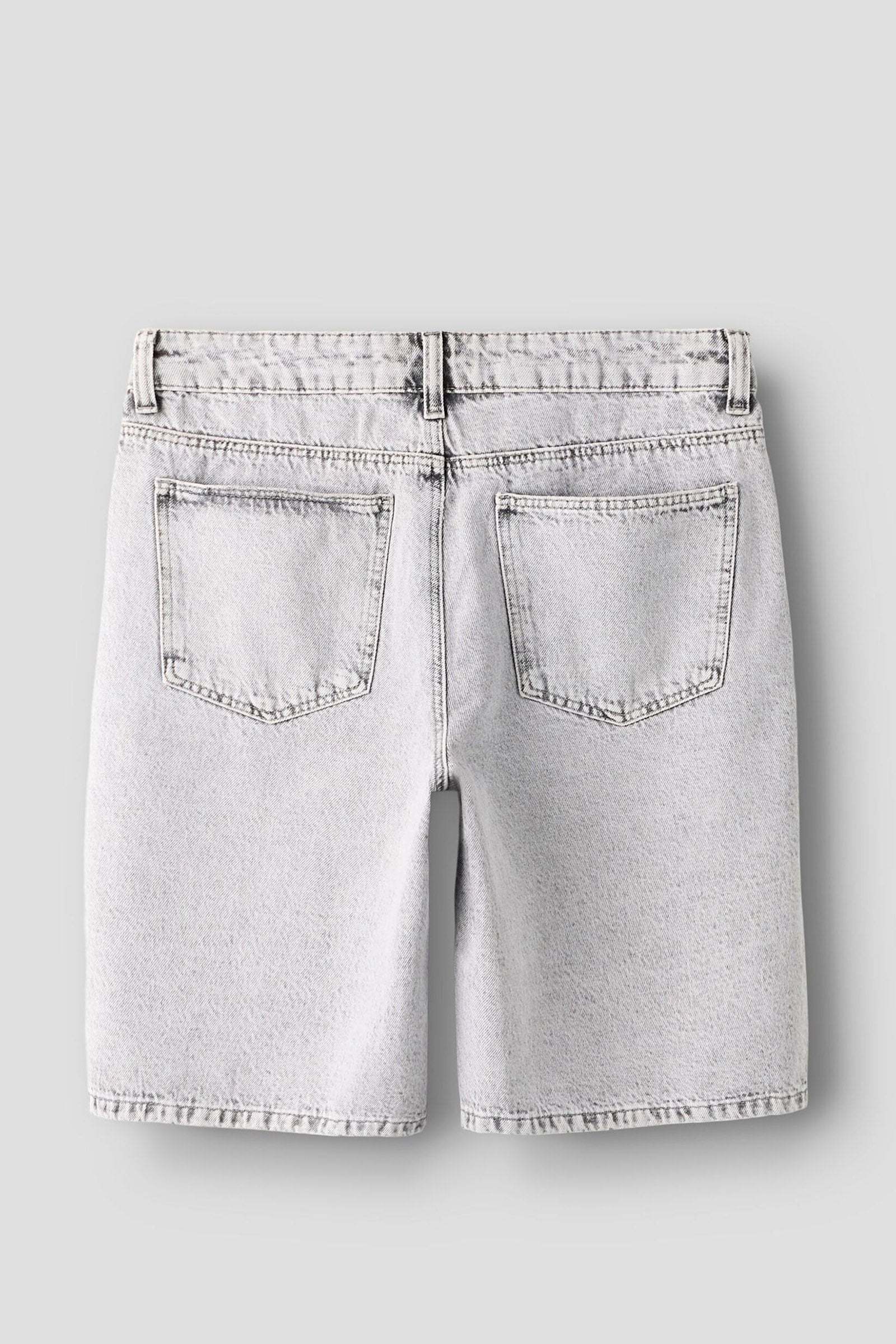 NLNBIRM Jeans Bermudashorts - Light Grey Denim