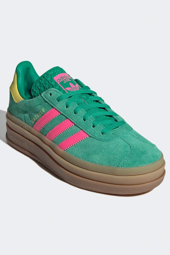 Gazelle Bold Platform Sneaker - Court Green + Lucid Pink + Pure Sulfur