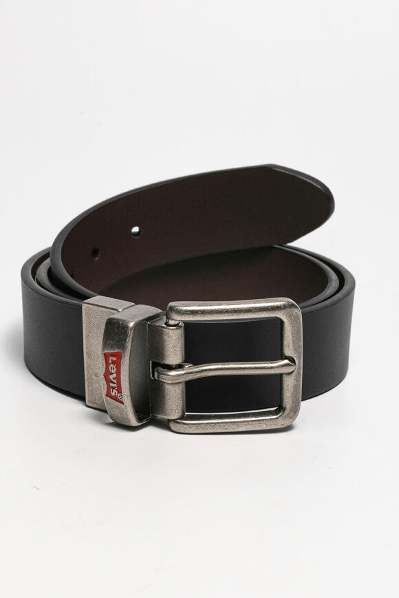 Cintura reversibile - nero + marrone scuro