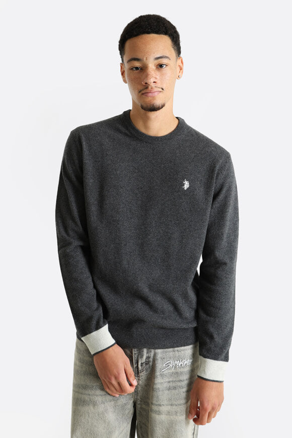 Jed Feinstrickpullover - Dark Grey