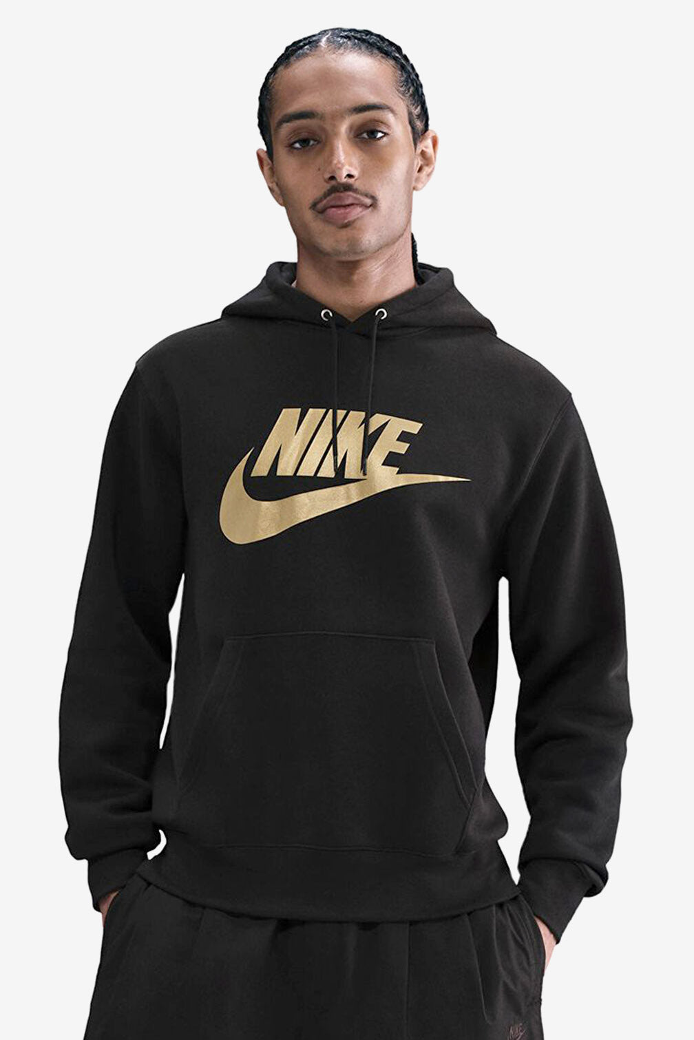 Kapuzensweatshirt - Black + Metallic Gold