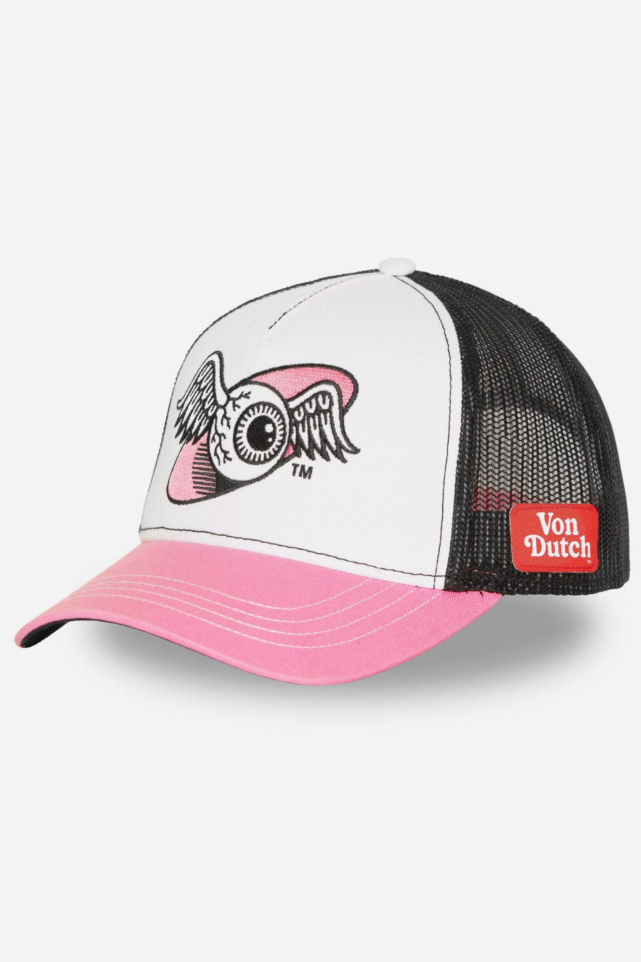 Trucker Cap / Snapback - White + Rose + Black