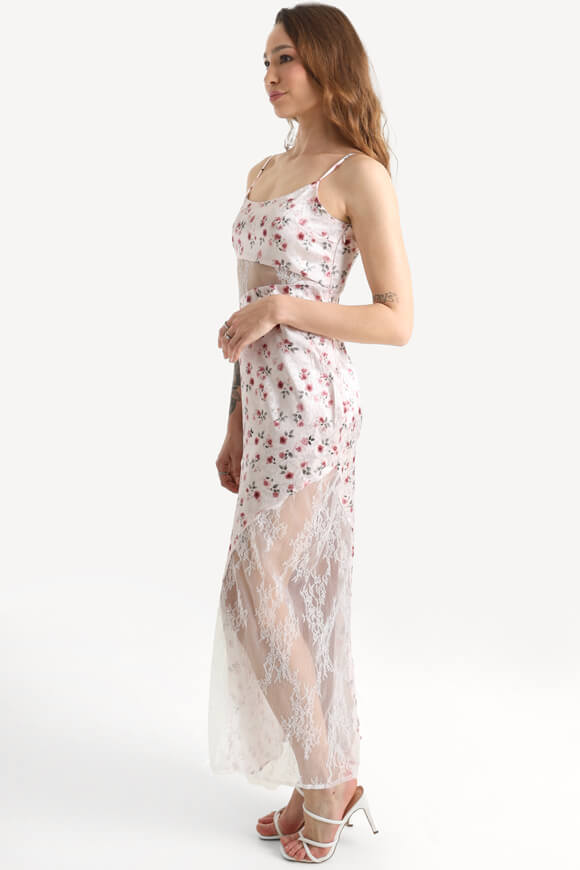 Maxi abito in raso - Rosa